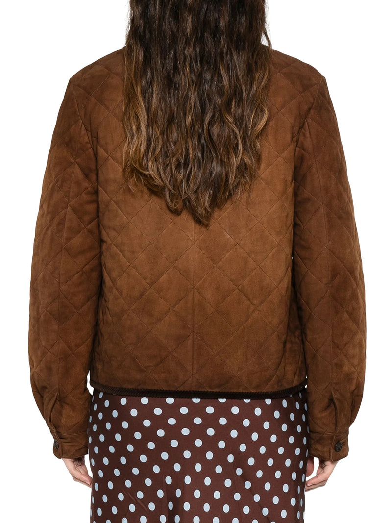 GIACCA SCAMOSCIATA CON COLLO IN VELLUTO