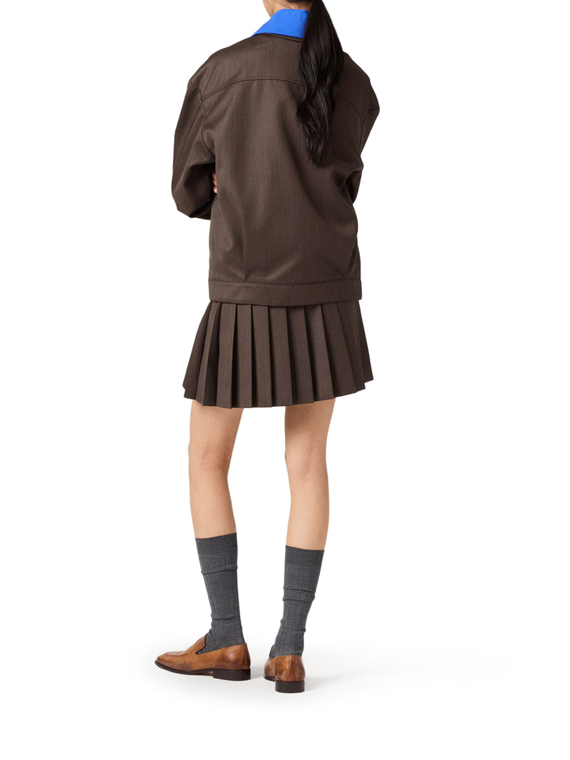 MINIGONNA PLISSÉ IN TESSUTO COVER