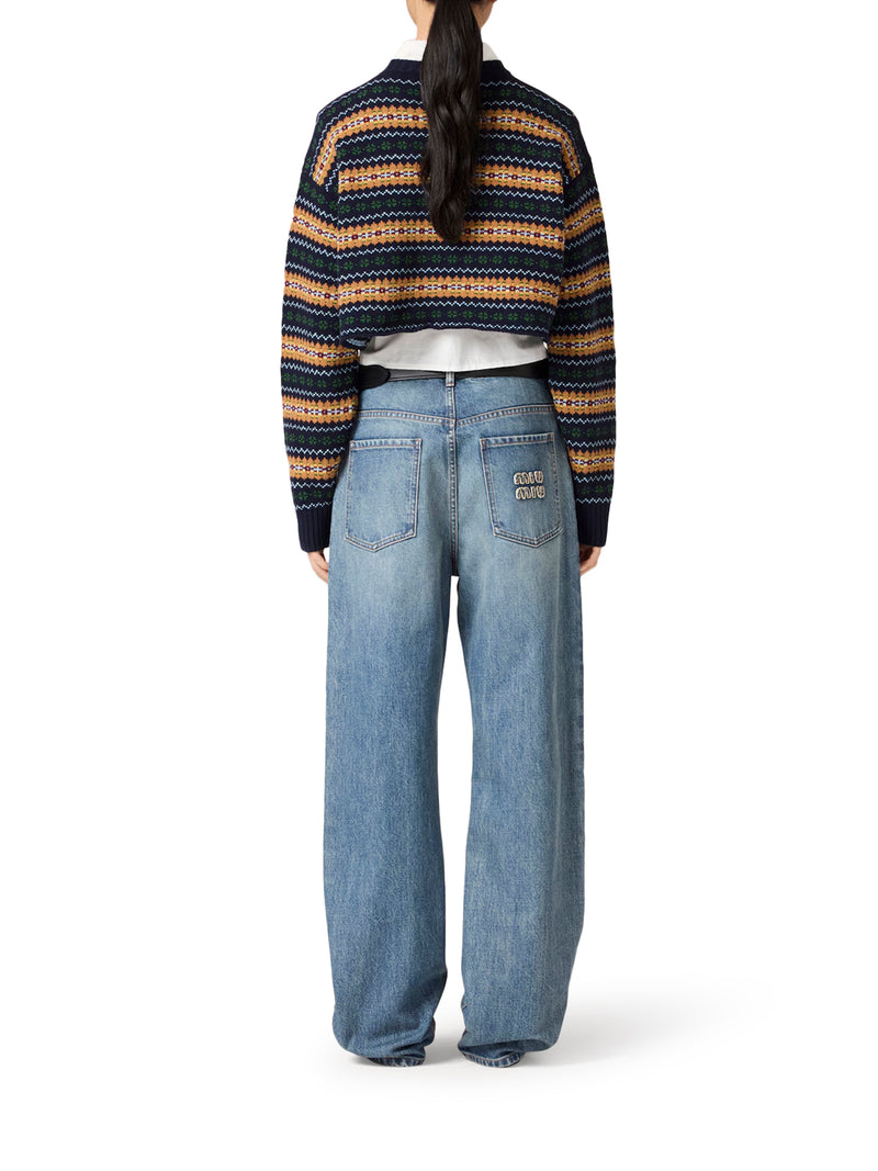 MAGLIONE SCOLLO A V IN LANA