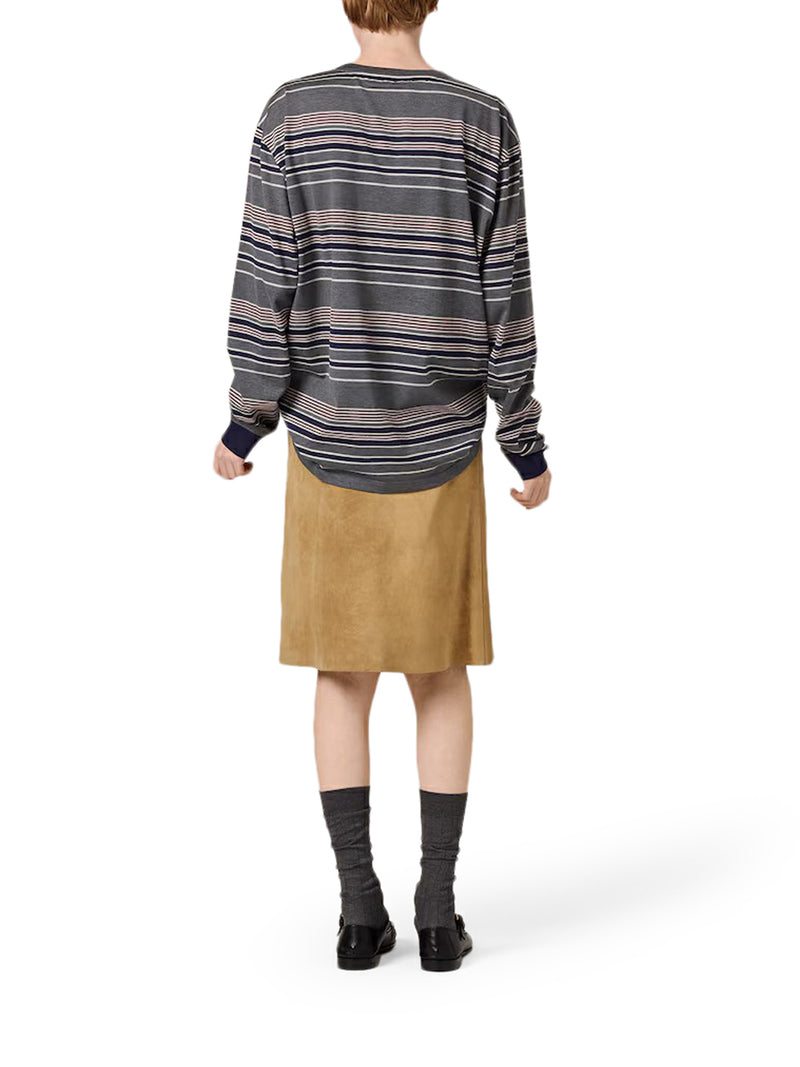 T-SHIRT IN JERSEY A RIGHE