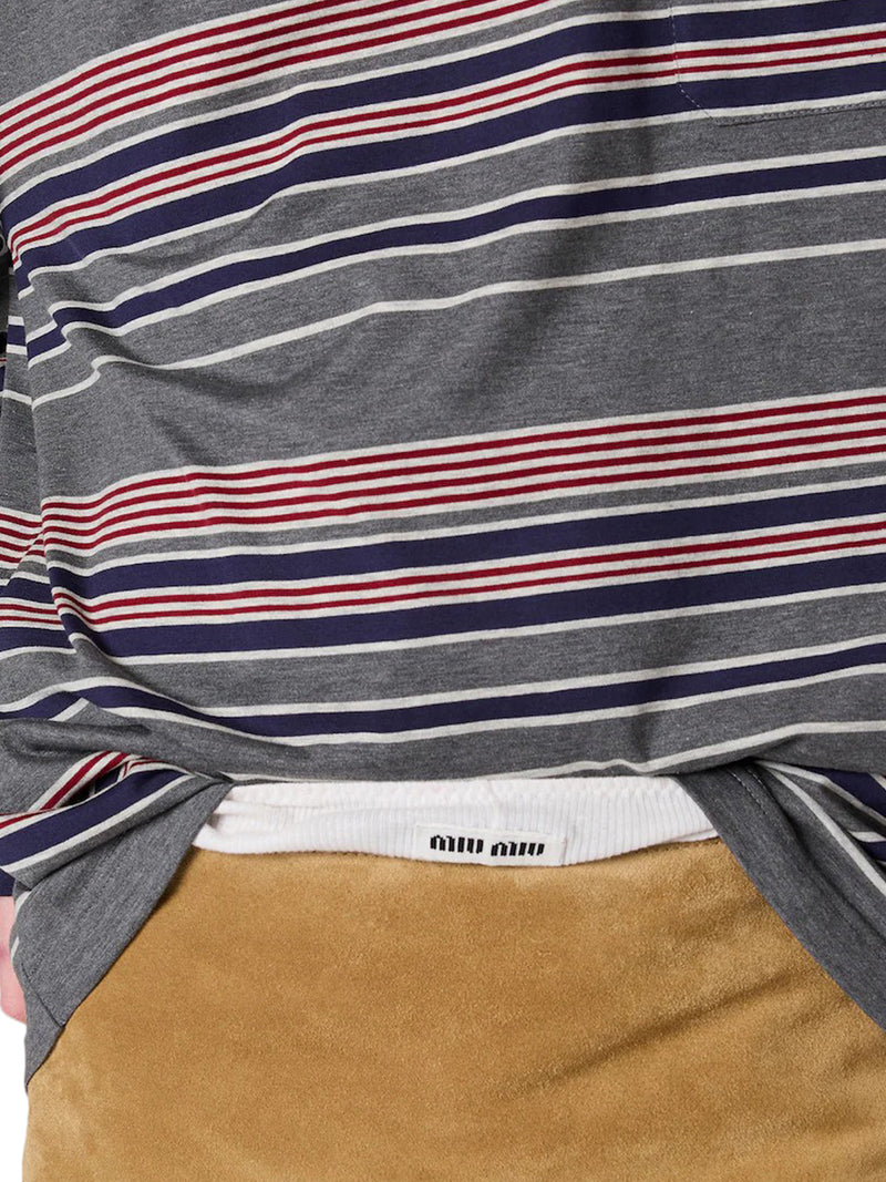 T-SHIRT IN JERSEY A RIGHE