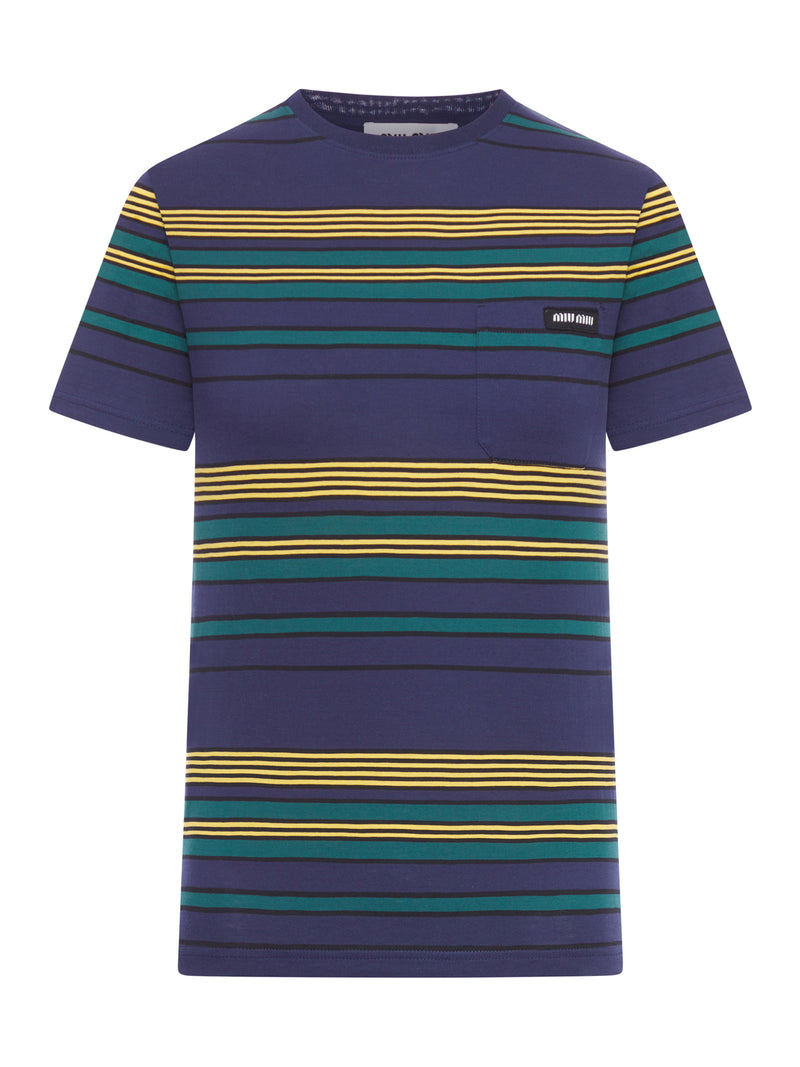 T-SHIRT IN JERSEY A RIGHE