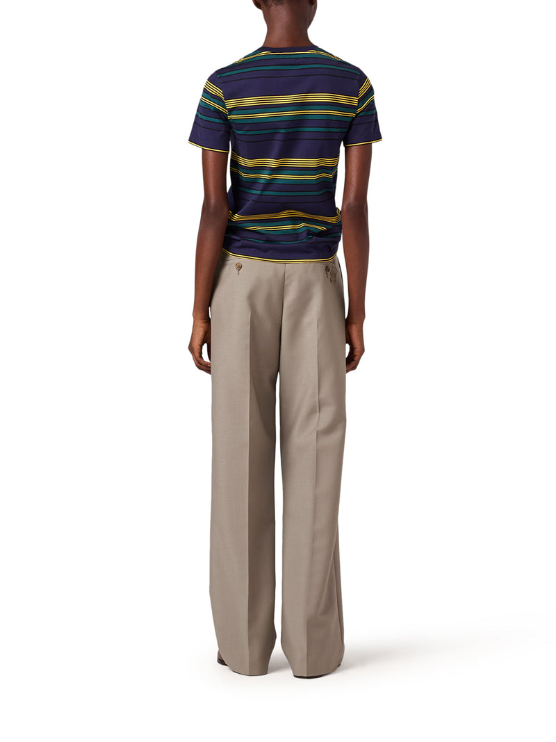 T-SHIRT IN JERSEY A RIGHE