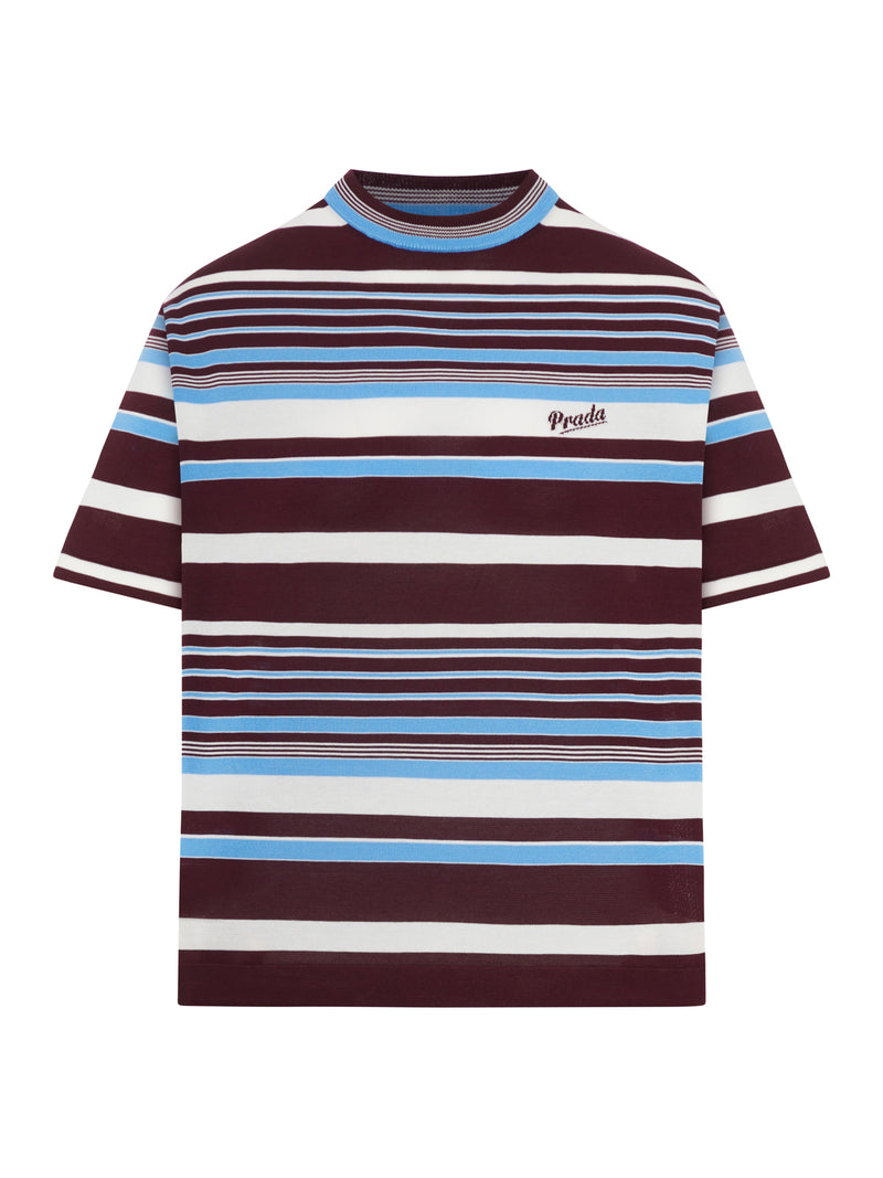 MAGLIA GIROCOLLO IN COTONE A RIGHE