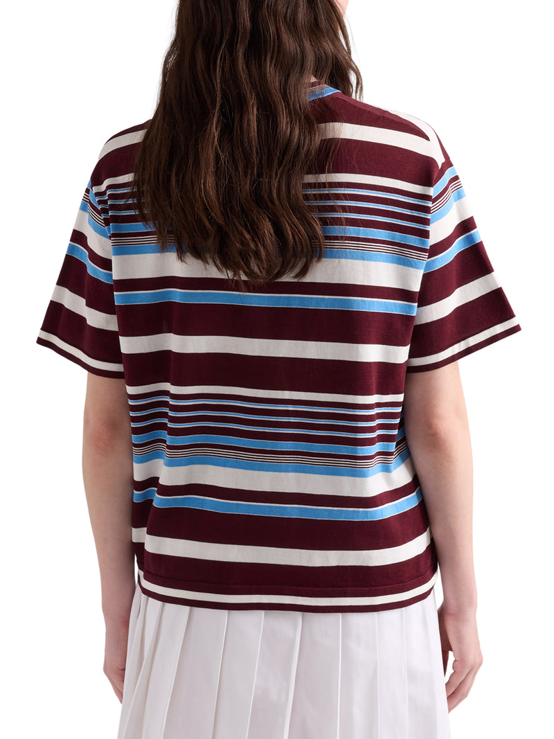 MAGLIA GIROCOLLO IN COTONE A RIGHE