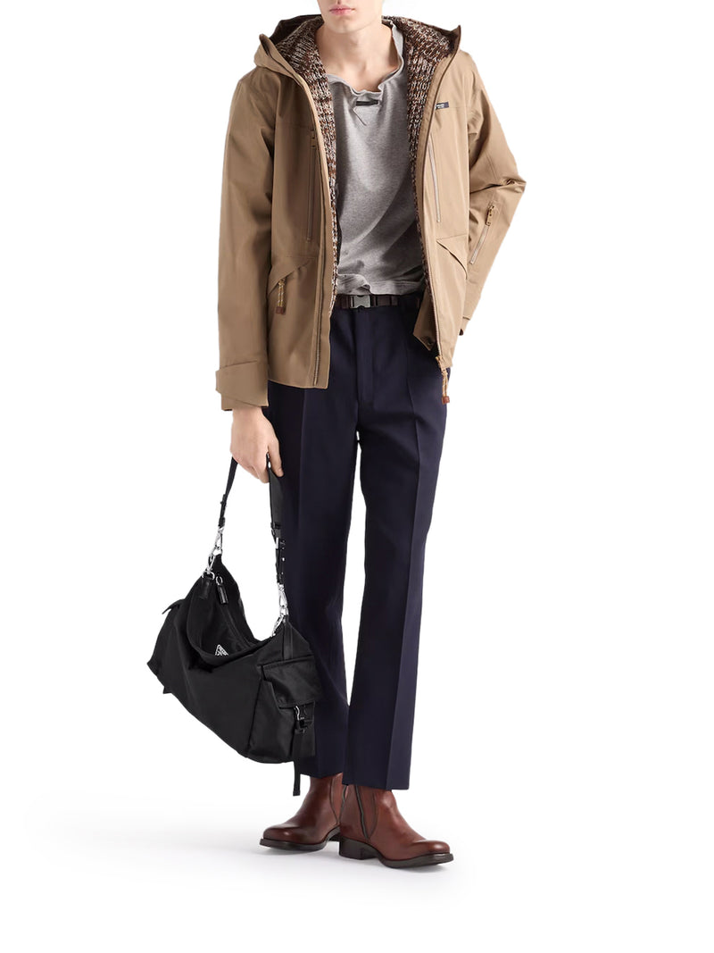 BORSA EXPLORE IN RE-NYLON E PELLE