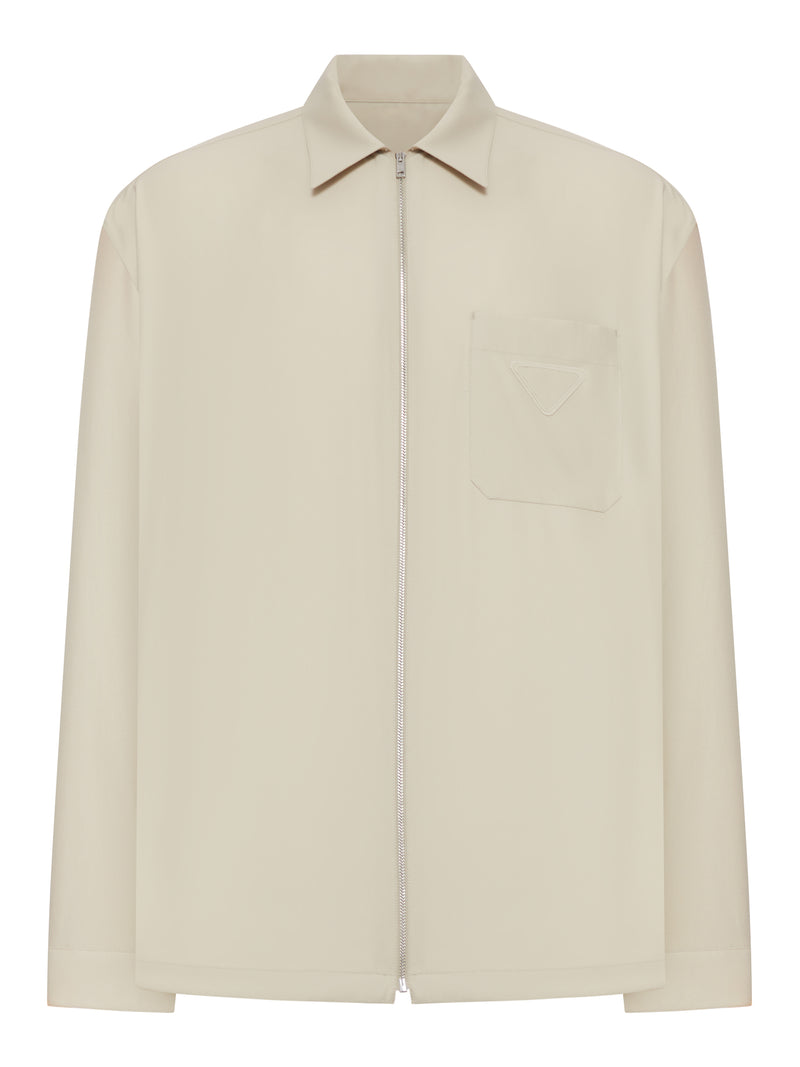 OVERSHIRT IN COTONE CON ZIP