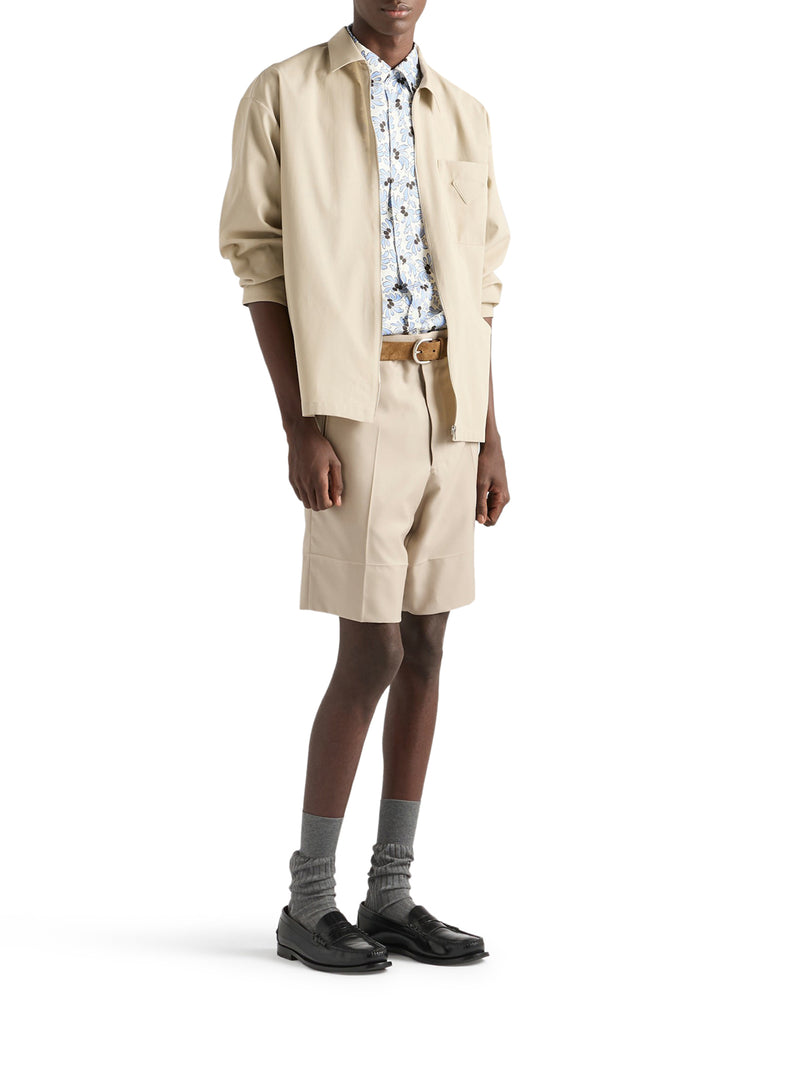 OVERSHIRT IN COTONE CON ZIP