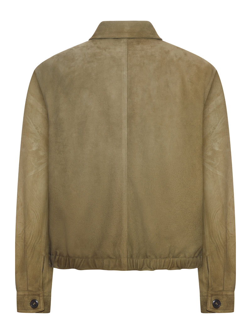 BLOUSON IN PELLE SCAMOSCIATA