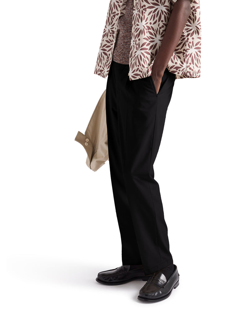 PANTALONI IN COTONE CON LOGO TRIANGOLO IN METALLO SMALTATO