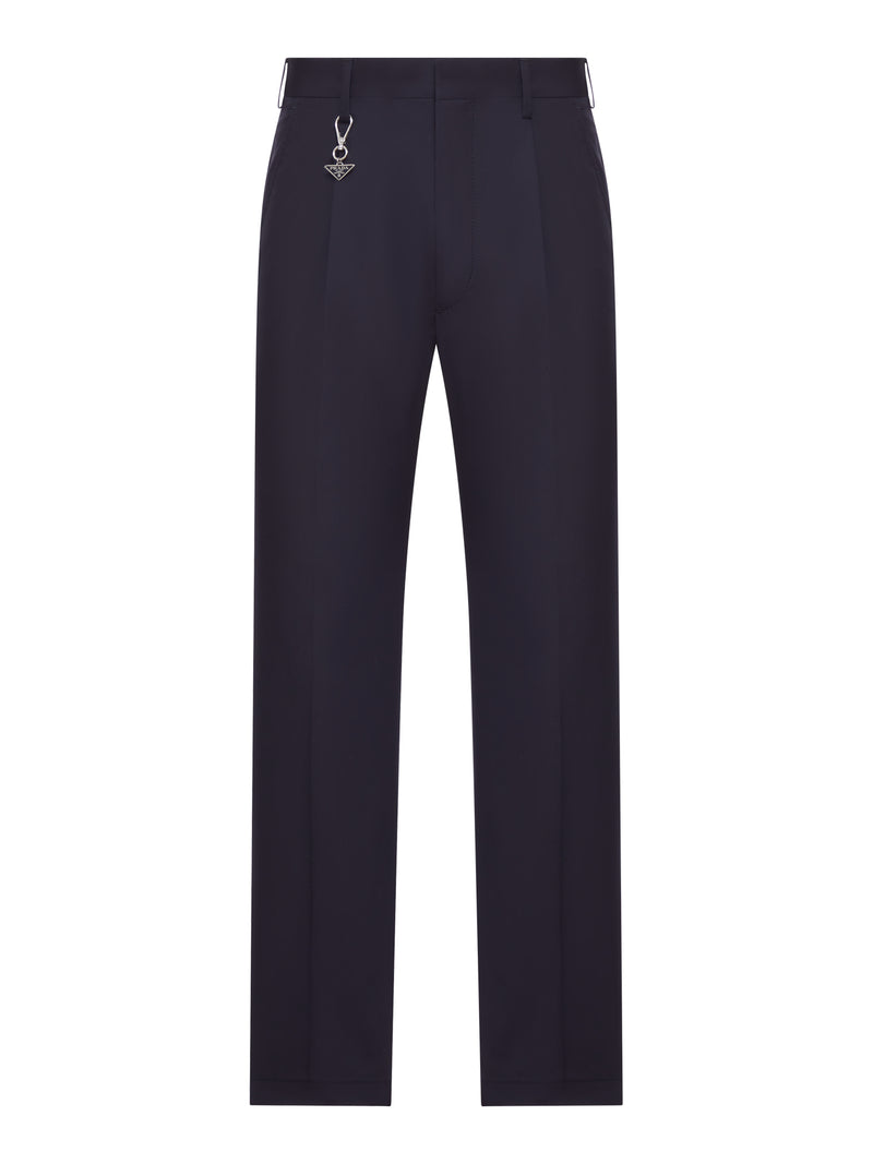 PANTALONI SARTORIALI IN POPELINE DI COTONE