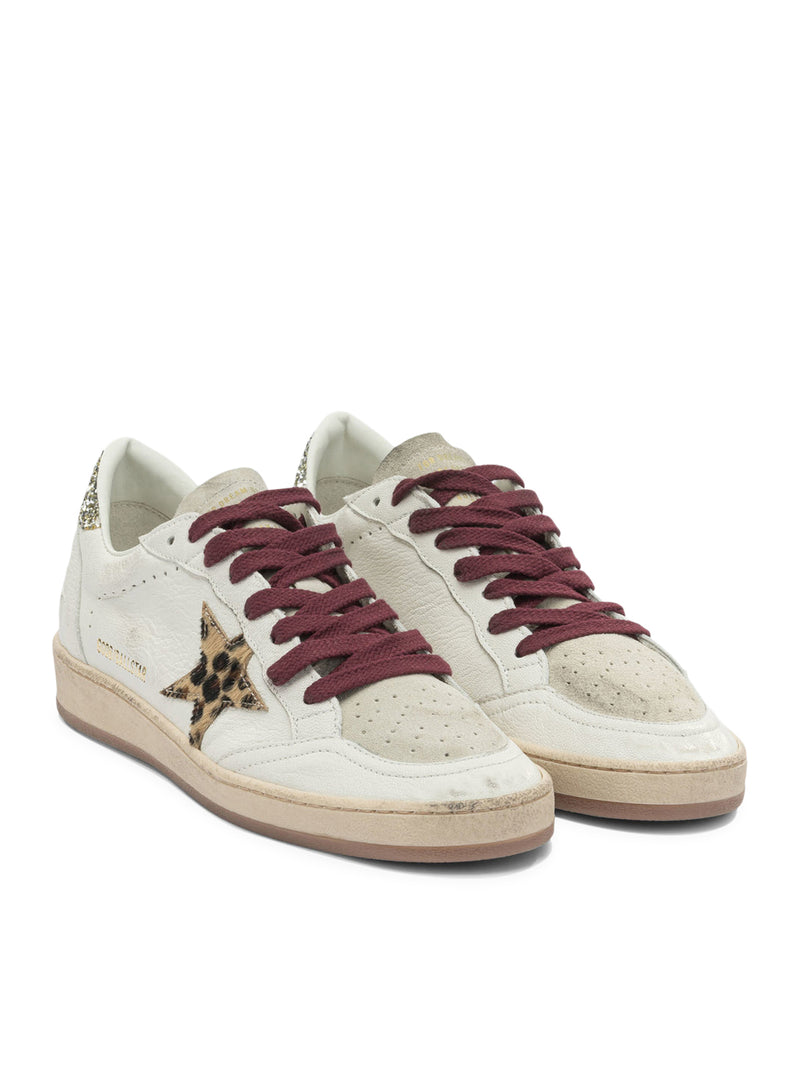 SNEAKERS BALL-STAR IN NAPPA BIANCA CON STELLA IN CAVALLINO
