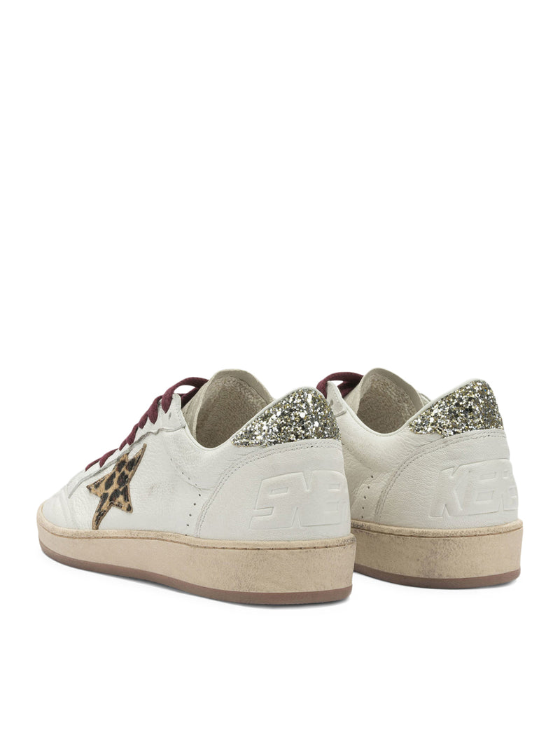 SNEAKERS BALL-STAR IN NAPPA BIANCA CON STELLA IN CAVALLINO