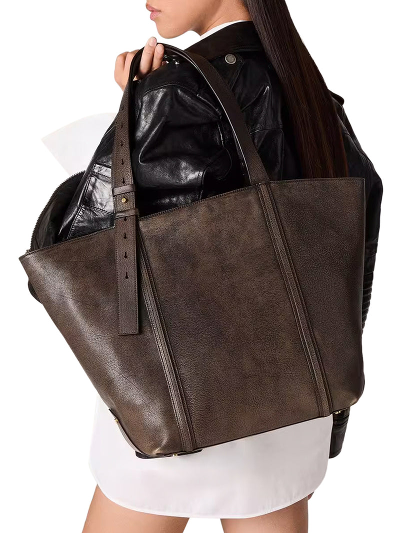 24/7 BAG EAST WEST IN PELLE DISTRESSED
