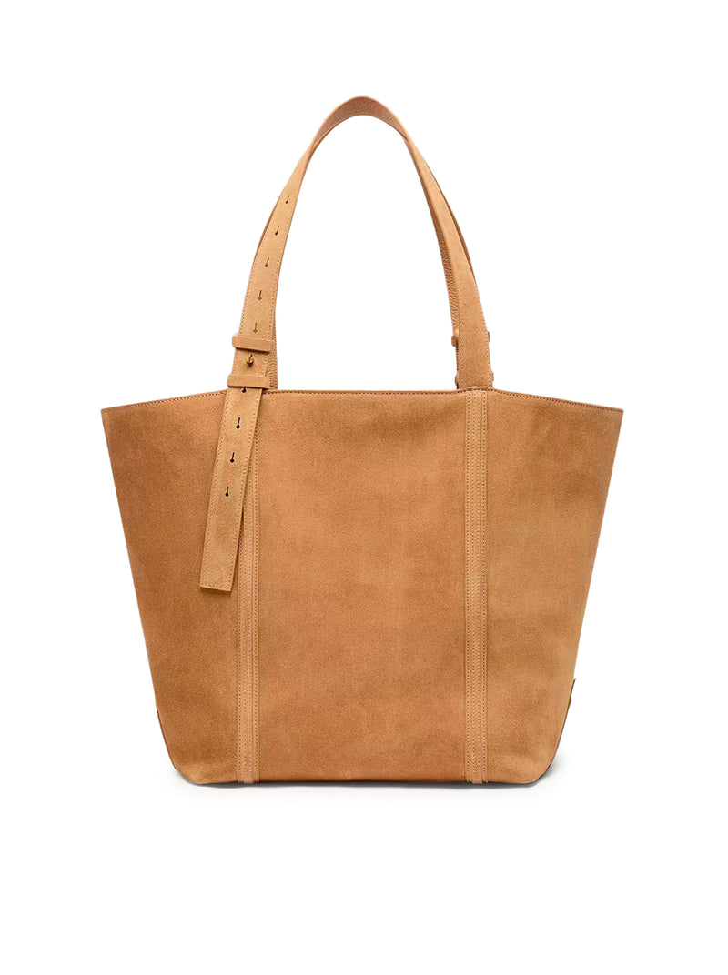 24/7 BAG EAST WEST IN SUEDE CON FRANGE