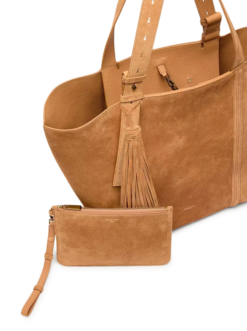 24/7 BAG EAST WEST IN SUEDE CON FRANGE