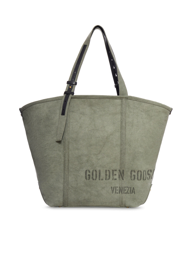 BORSA TOTE IN CANVAS CON STAMPA