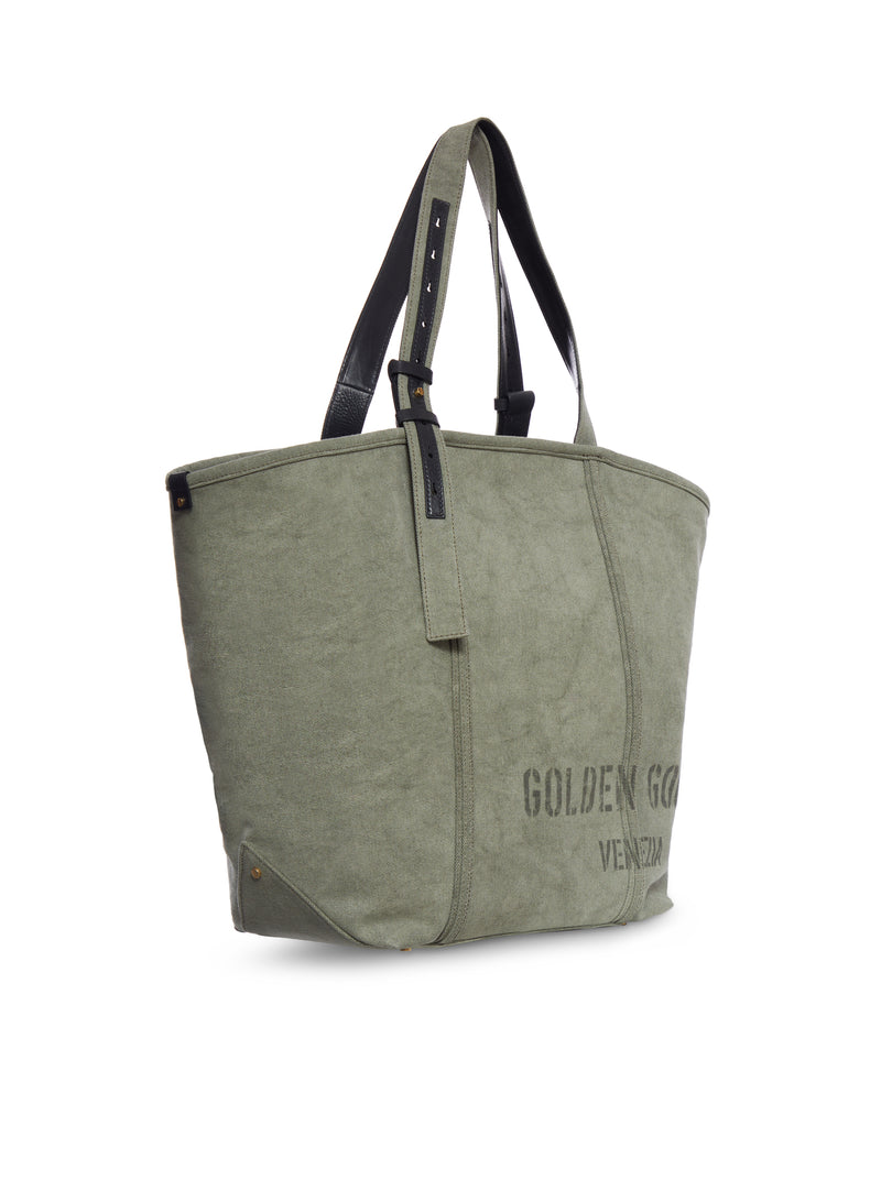 BORSA TOTE IN CANVAS CON STAMPA