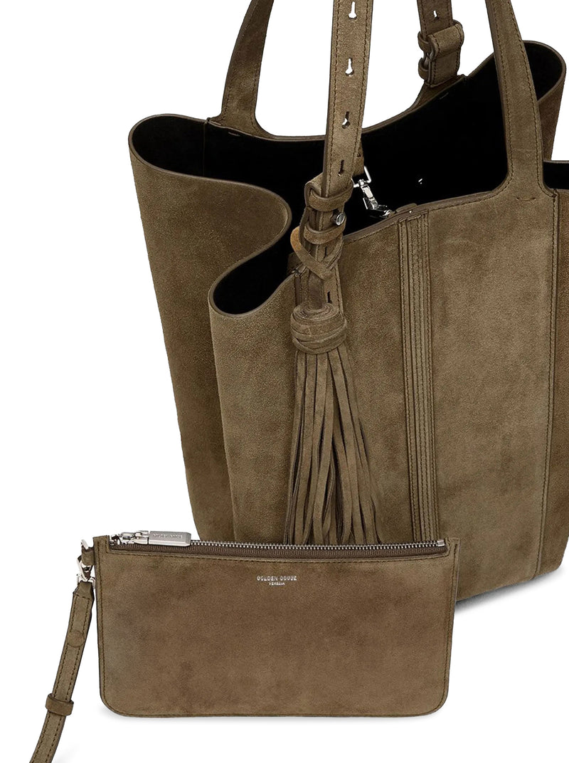 BORSA TOTE IN SUEDE CON FRANGE