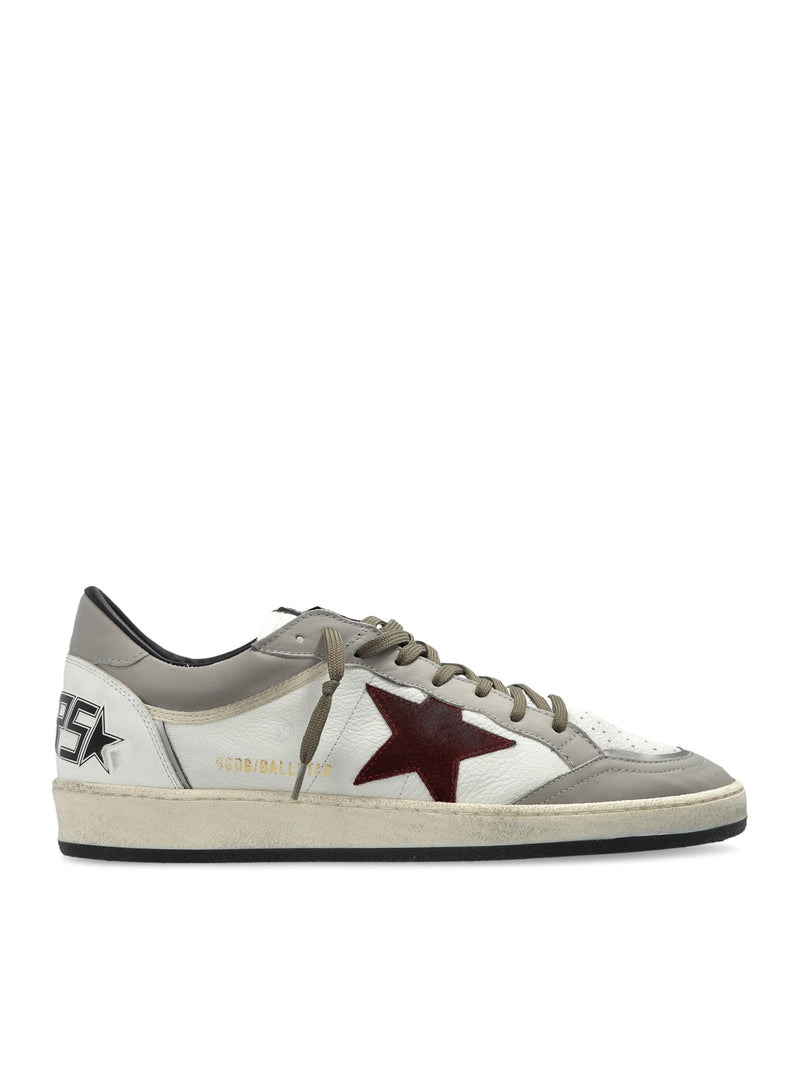 SNEAKERS BALLSTAR IN PELLE CON STELLA A CONTRASTO E FINITURA DISTRESSED