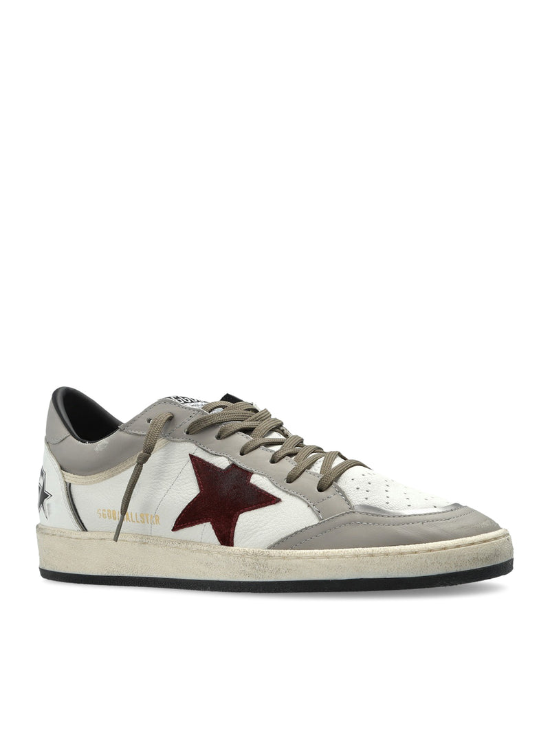 SNEAKERS BALLSTAR IN PELLE CON STELLA A CONTRASTO E FINITURA DISTRESSED