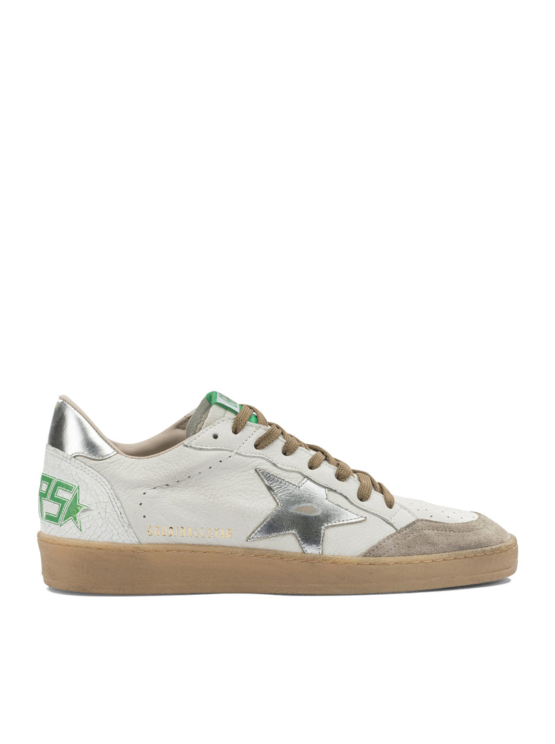 SNEAKERS BALL-STAR IN PELLE BIANCA CON STELLA ARGENTO