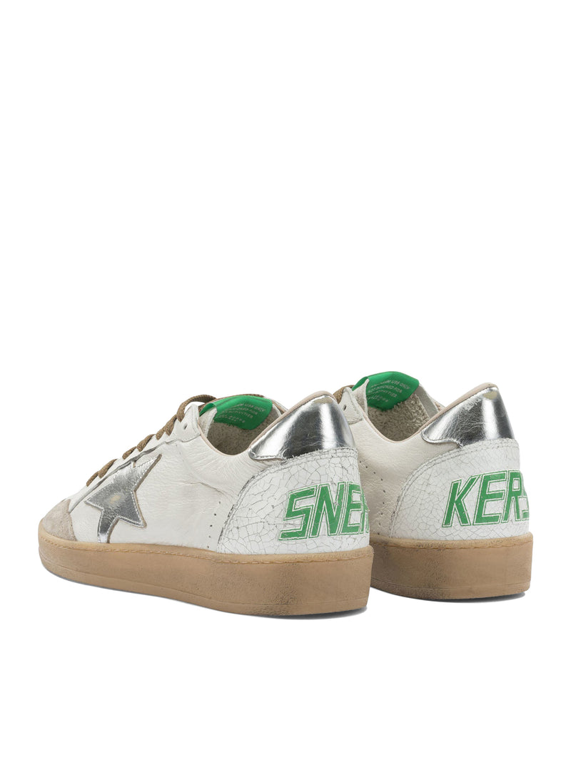 SNEAKERS BALL-STAR IN PELLE BIANCA CON STELLA ARGENTO