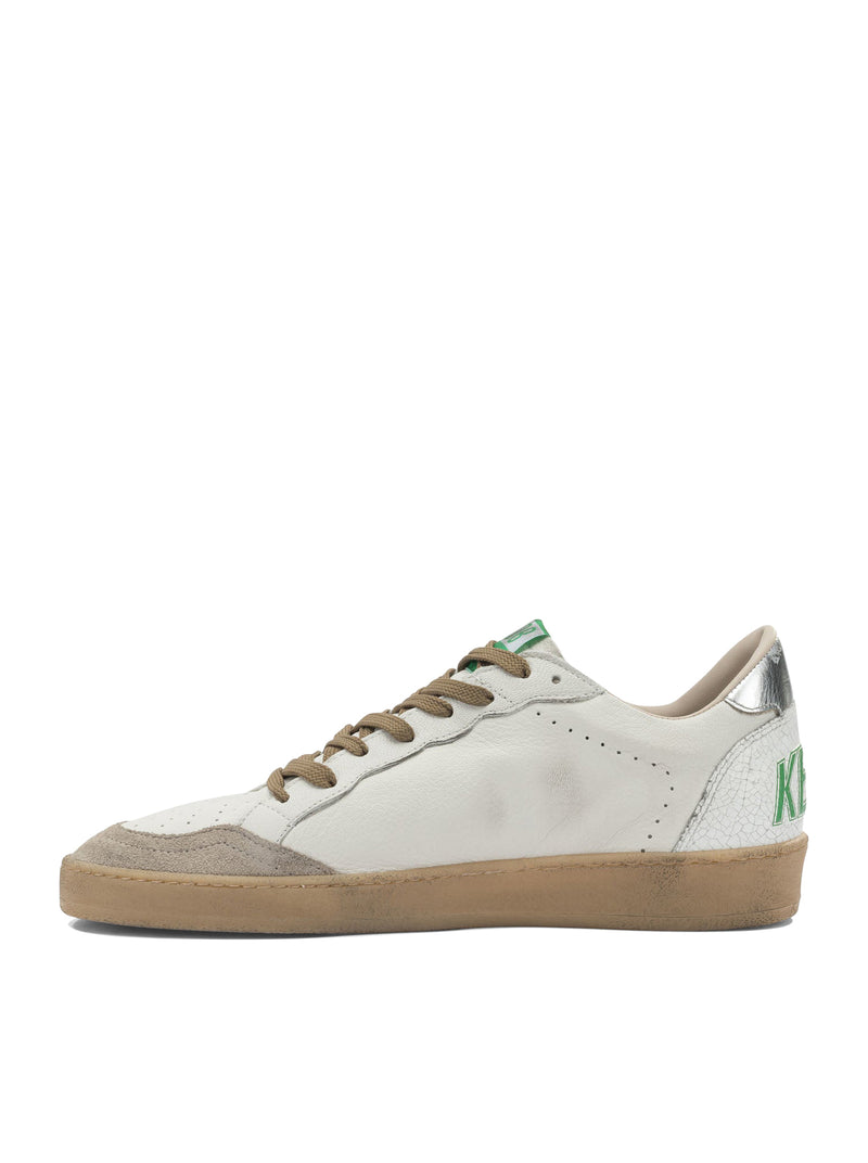SNEAKERS BALL-STAR IN PELLE BIANCA CON STELLA ARGENTO