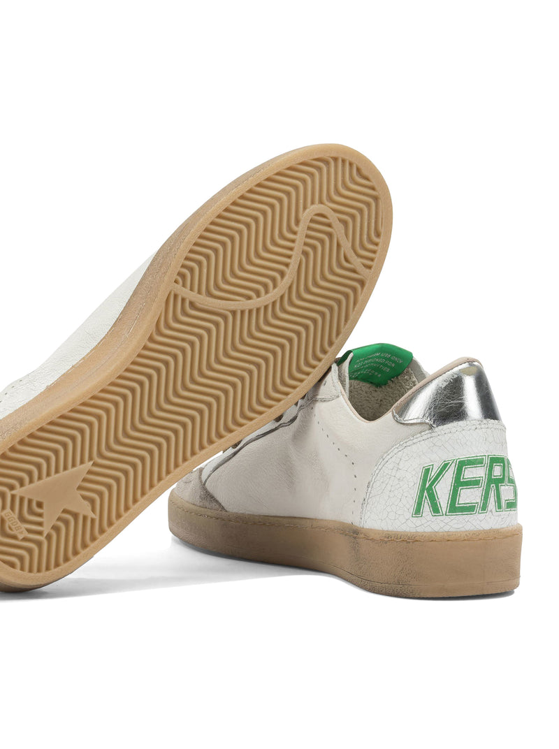 SNEAKERS BALL-STAR IN PELLE BIANCA CON STELLA ARGENTO