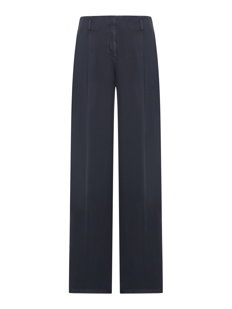PANTALONI IN DENIM DI COTONE NERO CON TRATTAMENTO LIVED-IN