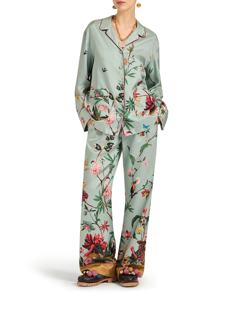 PANTALONI CON PROFILI A CONTRASTO