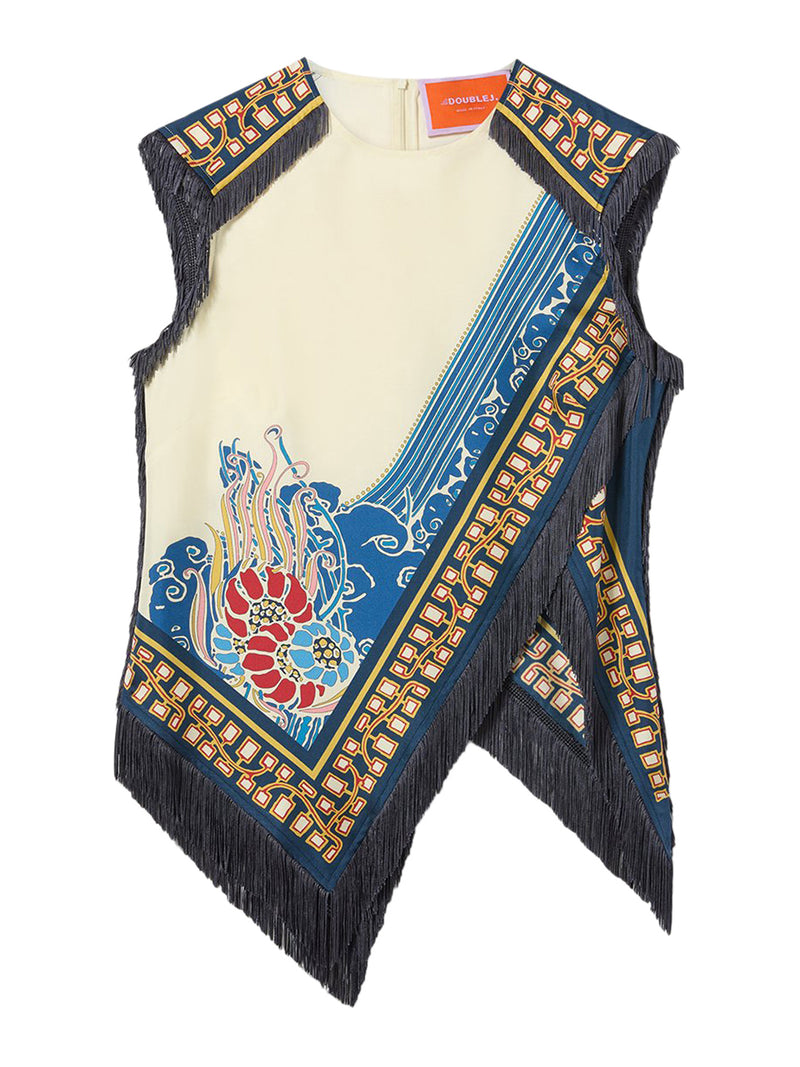 TOP ASIMMETRICO IN SETA