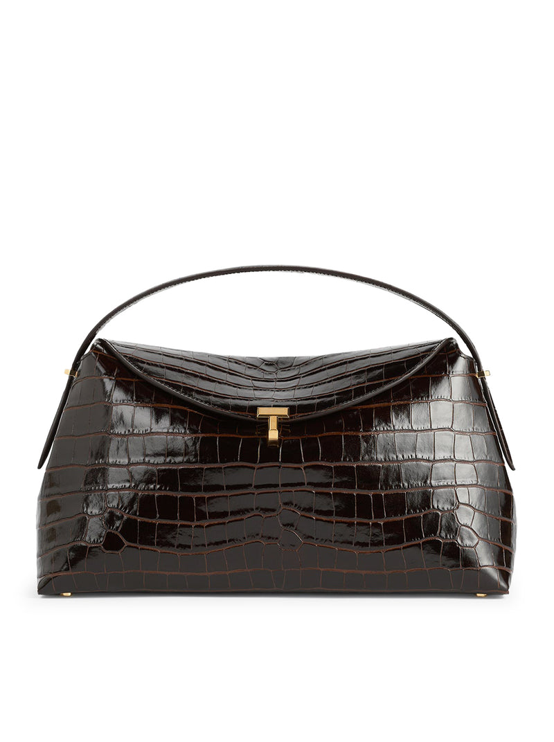 BORSA T-LOCK CON STAMPA COCCO IN PELLE