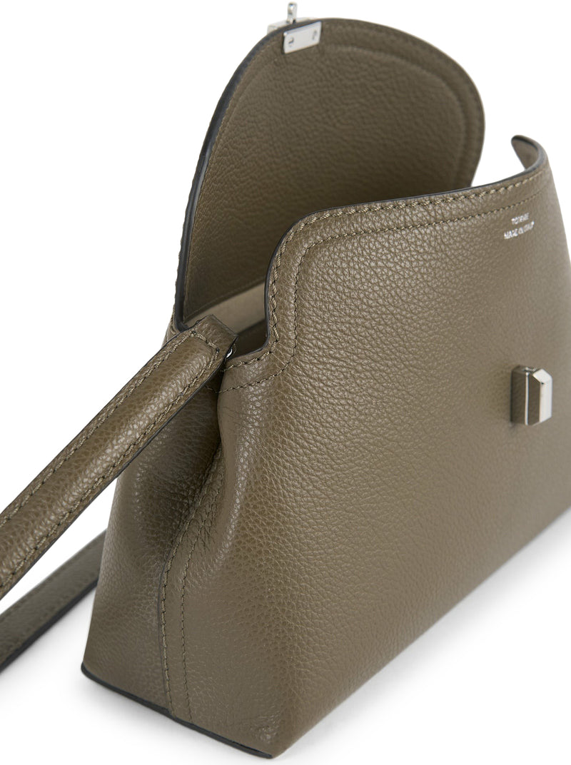 POCHETTE IN PELLE MARTELLATA T-LOCK