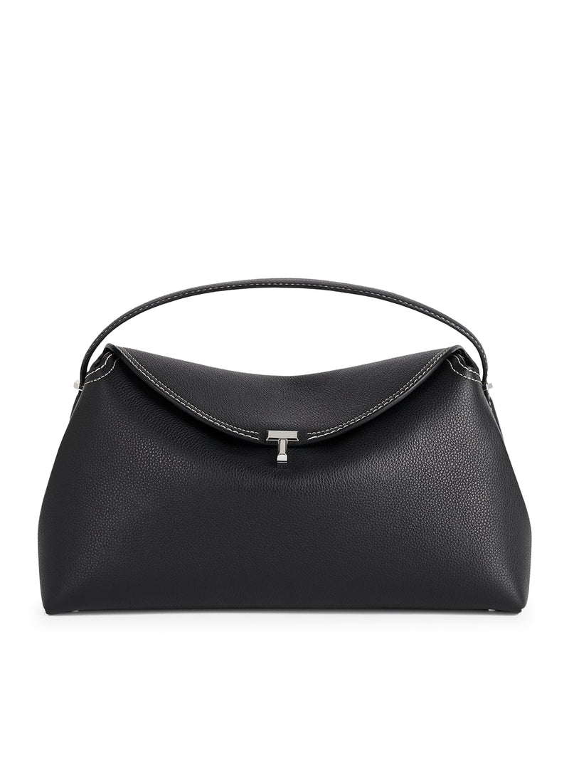 BORSA T-LOCK IN PELLE GOFFRATA