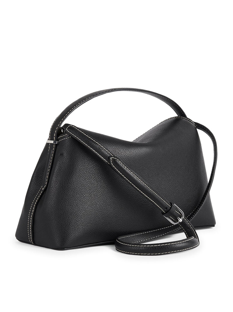 BORSA T-LOCK IN PELLE GOFFRATA
