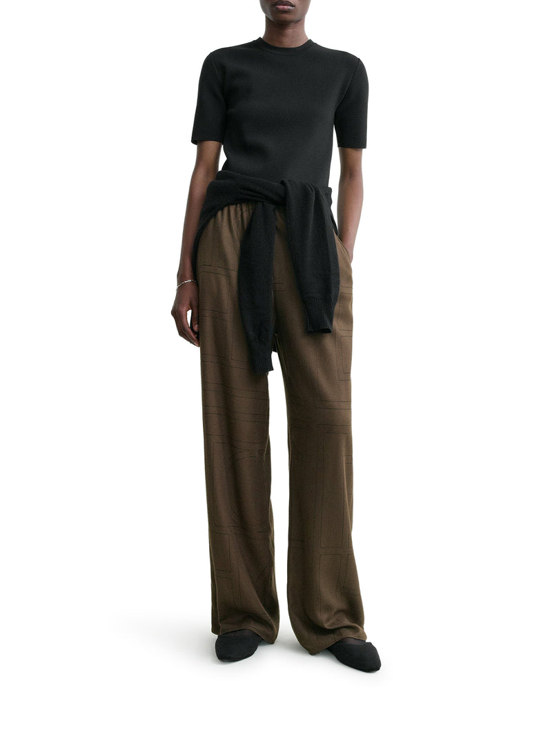 PANTALONI MONOGRAM IN FLANELLA