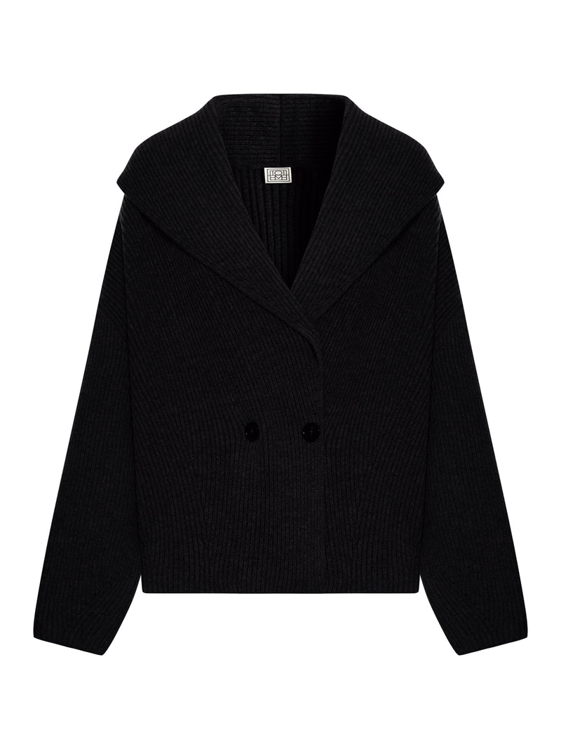 CARDIGAN CON REVERS A SCIALLE