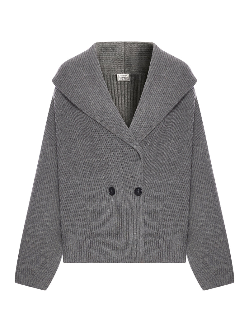 CARDIGAN CON REVERS A SCIALLE