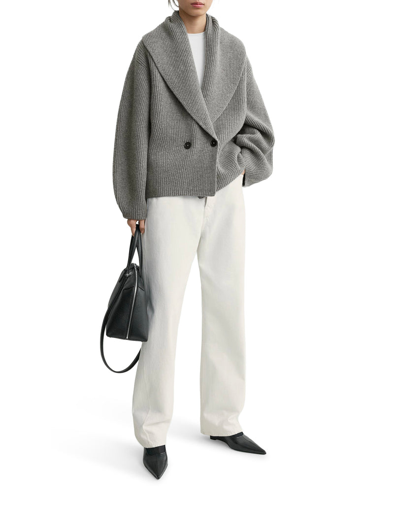 CARDIGAN CON REVERS A SCIALLE