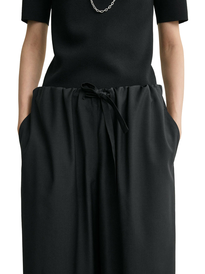 PANTALONI IN LANA CON COULISSE