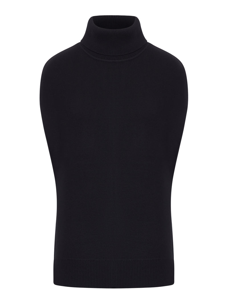 GILET A DOPPIA MAGLIA IN LANA