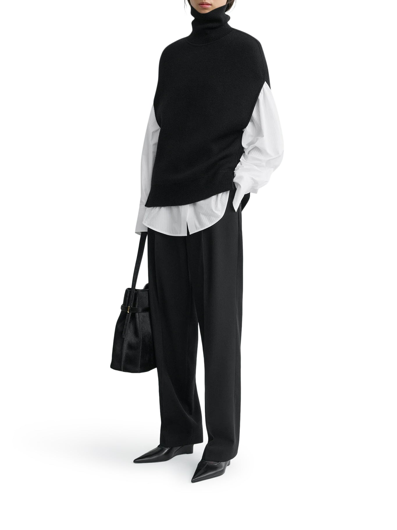 GILET A DOPPIA MAGLIA IN LANA