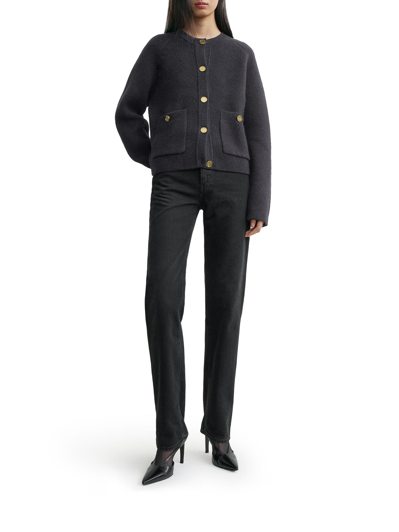 CARDIGAN CON BOTTONI MARTELLATI