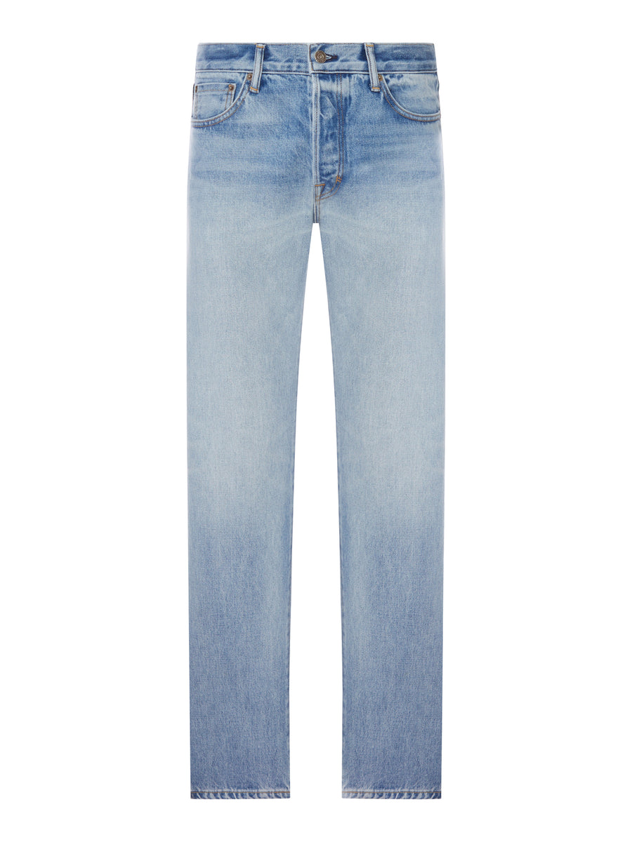 JEANS AZZURRI IN DENIM 50`S VESTIBILITÀ DRITTA