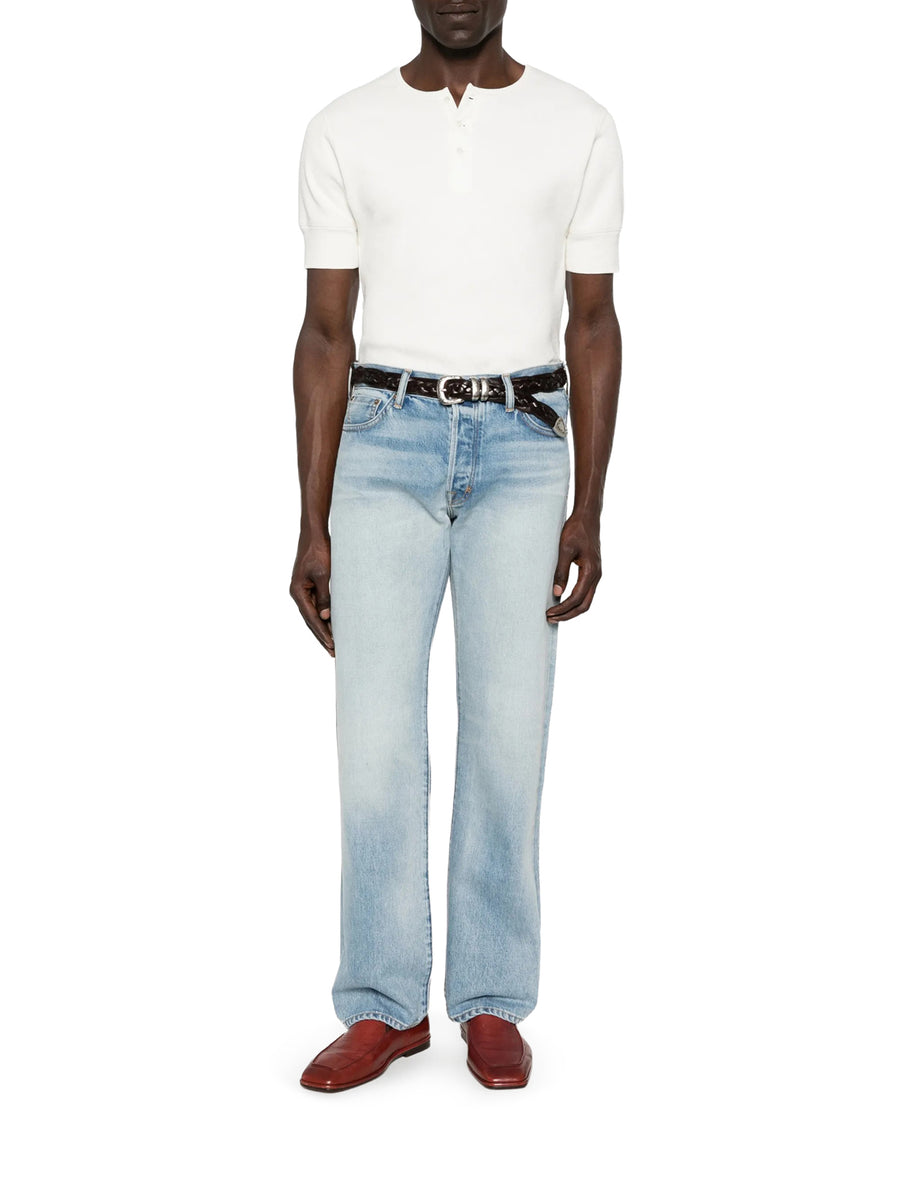 JEANS AZZURRI IN DENIM 50`S VESTIBILITÀ DRITTA