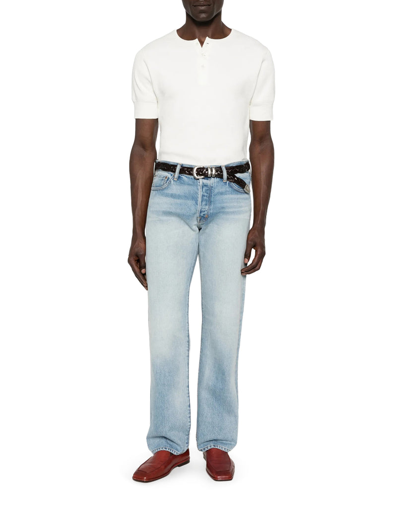 JEANS AZZURRI IN DENIM 50`S VESTIBILITÀ DRITTA