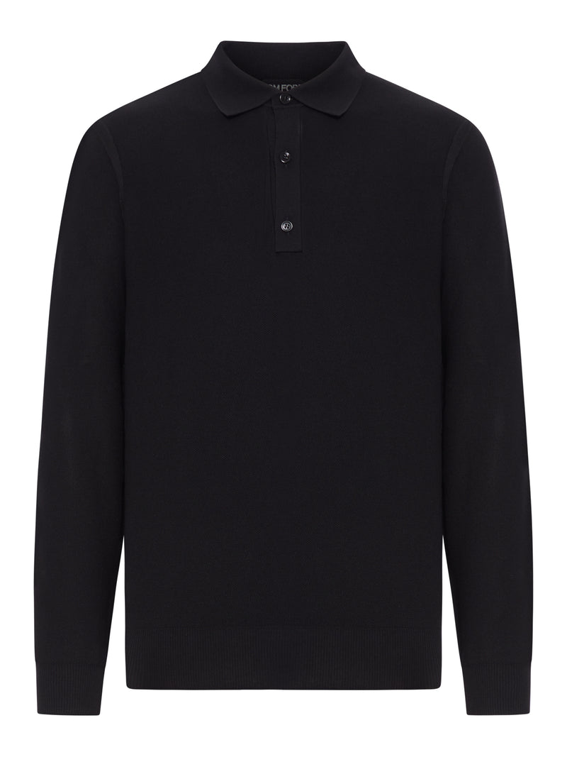 POLO IN PIQUET DI SETA E COTONE