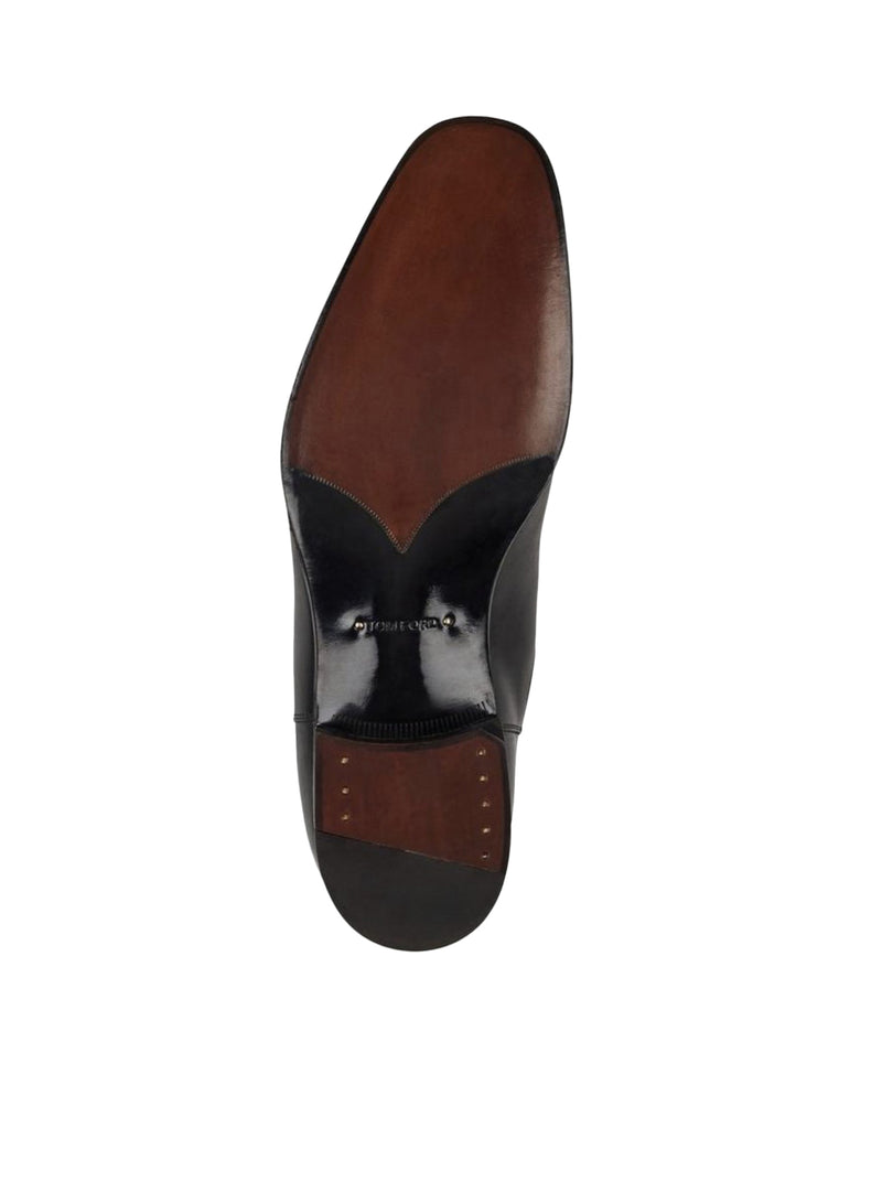 STIVALETTO CHELSEA EDGAR IN PELLE BRUNITA