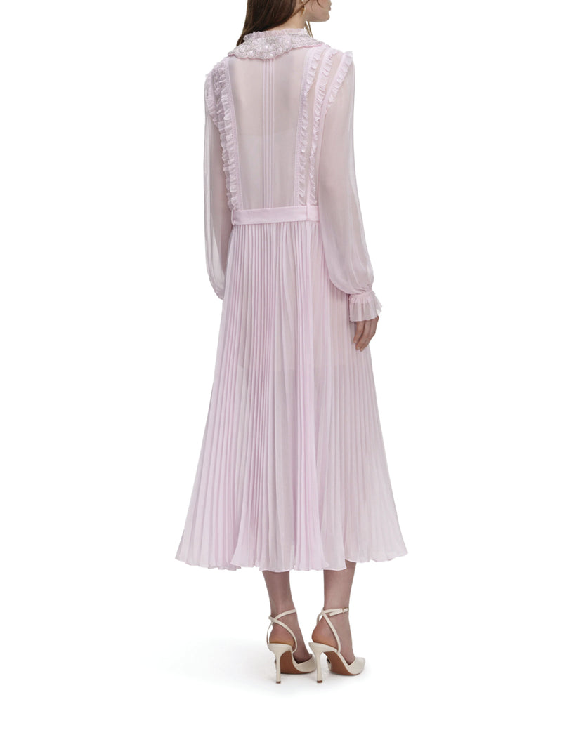 ABITO MIDI IN GEORGETTE PLISSETTATA